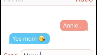 Katie telling Annie caleb passed wk 2 Bratayley texts read description