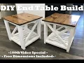 DIY Farmhouse End Table Build - EASY Build with MINIMAL Tools