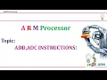 ADD ADC Assembly Instructions ARM LPC 1768 CORTEX M3 instructions