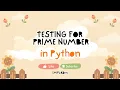 Testing for Prime number in Python IMPLearn
