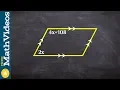 Angle Relationships Solve using same side interior angles with parallel lines ex 3