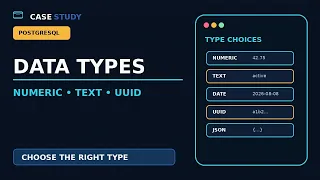 PostgreSQL Data Types Numeric Text Date UUID JSON