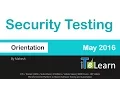 Security Testing Live Training Orientation For Beginners