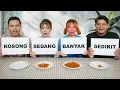 TANTANGAN MAKAN KOSONG, SEDIKIT, SEDANG DAN BANYAK!!