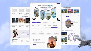 Make A Responsive Tour Travel Agency Website Using HTML CSS