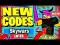 ALL NEW CODES UPDATE ROBLOX SKYWARS