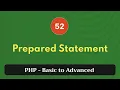 52 Prepared Statement PHP Tutorial Basic to Advanced PHP 8 2