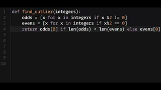 Python - Find The Parity Outlier Codewars 6KYU