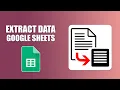 How to extract data from google sheets 2025