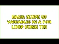 Bash Scope of variables in a for loop using tee 3 Solutions