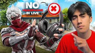 No Headphone Funny Challenge in LIVE ❌🎧 Zerox FF