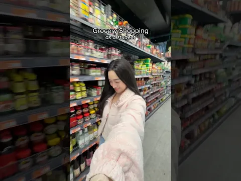 GROCERY SHOPPING as a STUDENT (so expensive omg) 💸 #groceryshopping #nutrition #studentlife #shorts