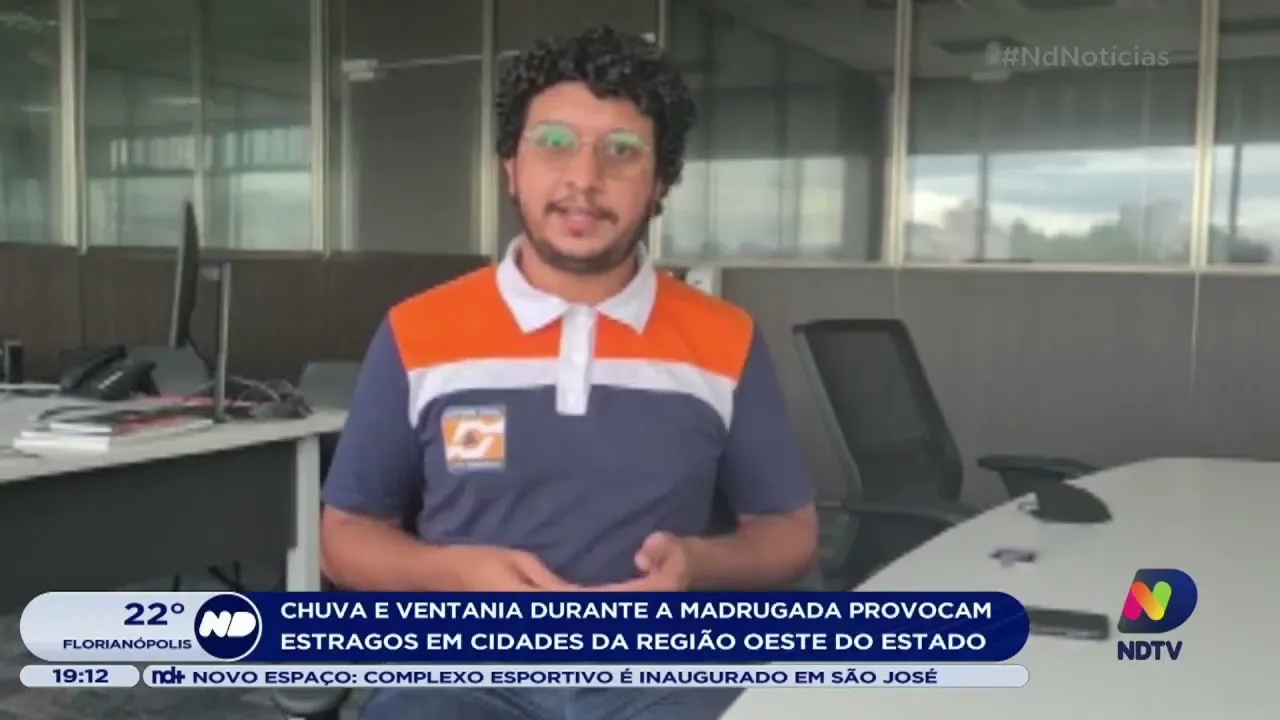 Chuvas e ventos provocam estragos no oeste