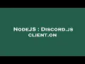 NodeJS Discord js client on