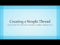 Creating Simple Threads in C