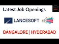 Lancesoft Job Openings in Hyderabad Bangalore Job Vacancy in Bangalore Hyderabad Hyderabad