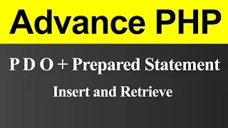 Insert and Retrieve Data using PDO with Prepared Statement in PHP Hindi