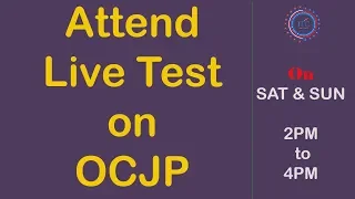 OCJP Live Test Core Java Live Test Part-1 by Som Sir