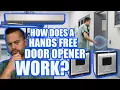 Touchless Wireless Commercial Pedestrian ADA 4 inch x 4 inch Hands Free Surface Mount Wave to Open Automatic Door Opener Actuator Kit, Includes 2 Actuators and Receiver - Video 2 of 1