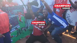 DUUUH!!BALAAA LA MASHABIKI WA SIMBA WAKIIPOKEA TIMU YAO....