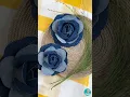 Denim Roses in MINUTES with a simple glass | No-Sew Fabric Flowers #craft #diy #denim