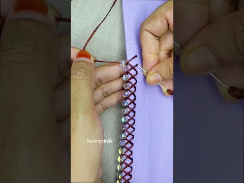 🪡A Dazzling Handmade Embroidery Border That Steals Every Heart! 😍#embroidery #loopstitch #handembro