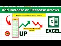 How to Insert Increase Decrease Arrows In Excel Up and Down