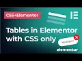 Make text tables in Elementor using CSS only No plugins no HTML