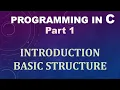 Introduction to C program Basic structure Programming in C Part 1 Malayalam