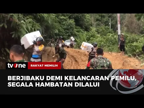 Perjuangan Petugas Mengirim Logistik Pemilu di Rokan Hulu