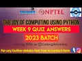 The Joy Of Computing Using Python Week 9 Answers 2023 NPTEL SWAYAM