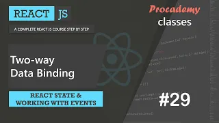 Two way data binding React state working with events A Complete React Course