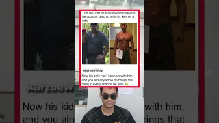 A dad losing 92 pounds and getting