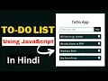 How To Create To-Do List App Using HTML CSS and JavaScript To Do List JavaScript
