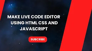 Make Live Code Editor Using HTML CSS And JavaScript Online Code Editor Like CodePen