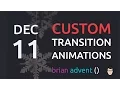 iOS Swift Tutorial Create Custom Segue Transition Animations