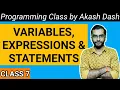 Class 7 - Variables Expressions and Statements in Python Programming Class by Akash Dash