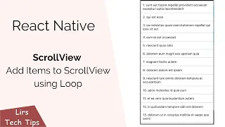 React Native ScrollView Add Items to ScrollView using Loop