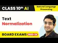 Text Normalization - Natural Language Processing Class 10 Artificial Intelligence 2022-23