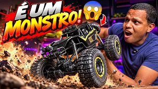 Carrinho de Controle Remoto Gigante 1:8 4x4! Rock Crawler no Teste Off-Road