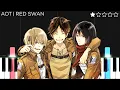 Download Lagu Attack on Titan Season 3 OP - Red Swan - Yoshiki ft. Hyde | EASY Piano Tutorial