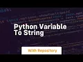 python variable to string