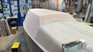 28 May 2023  Shaping deck house —  Grit 60.