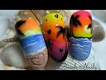 Beach Nail Sunset Nail Art Palm tree Nail Art Summer Nail Ughie estive