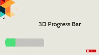 Create 3D Cubic Progress Bar with CSS