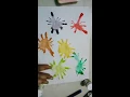 Blowing straw germs art painting for kids