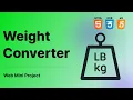 Weight Calculator HTML CSS JS Solo Developer