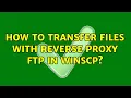 How to transfer files with reverse proxy ftp in winscp