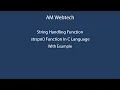 55 strspn Function with example in C language By AMWebtech