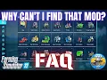 Why can t I find that mod - FAQ 1